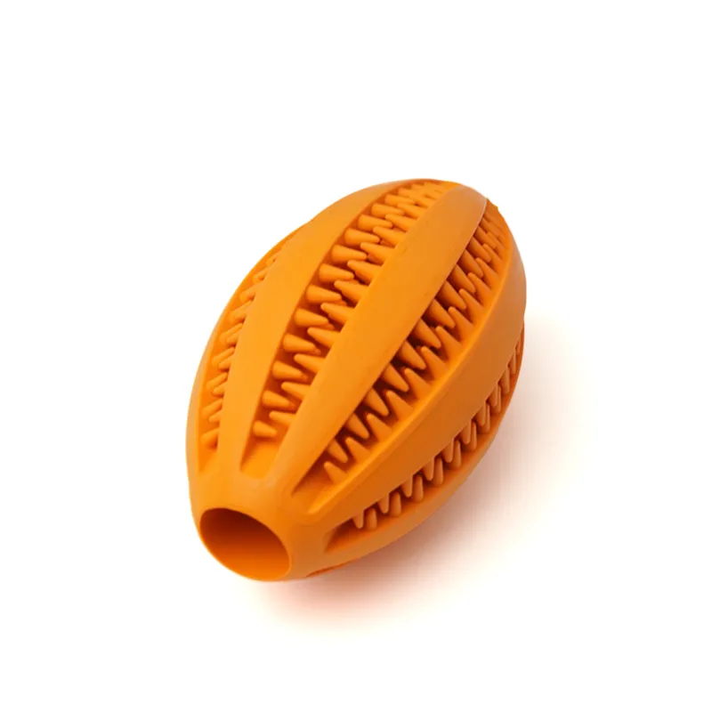 Teeth cleaning rugby toy